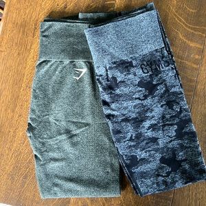 2 PAIR GYMSHARK leggings EUC